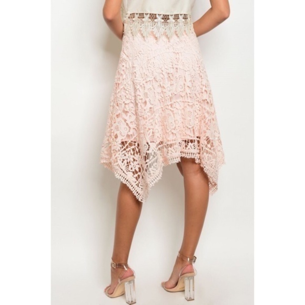 Boho Lace Pink Skirt - Picture 6 of 7